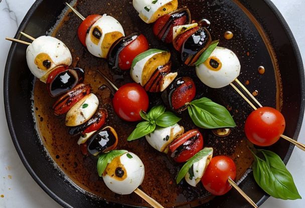 Caprese Spie E Mit Balsamico Glasur Gasgrill M Nchen